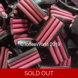 Maku Laku Strawberry Flavoured Liquorice Stripes Candy Sweets